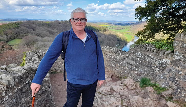 Colin pauses to admire the glorious view at Symonds Yat