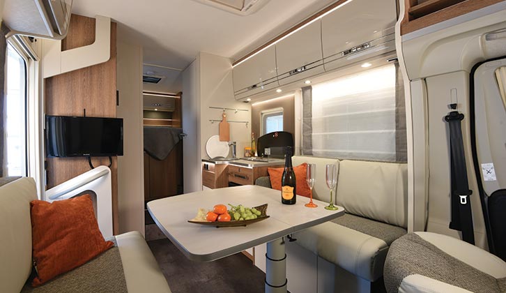A motorhome TV