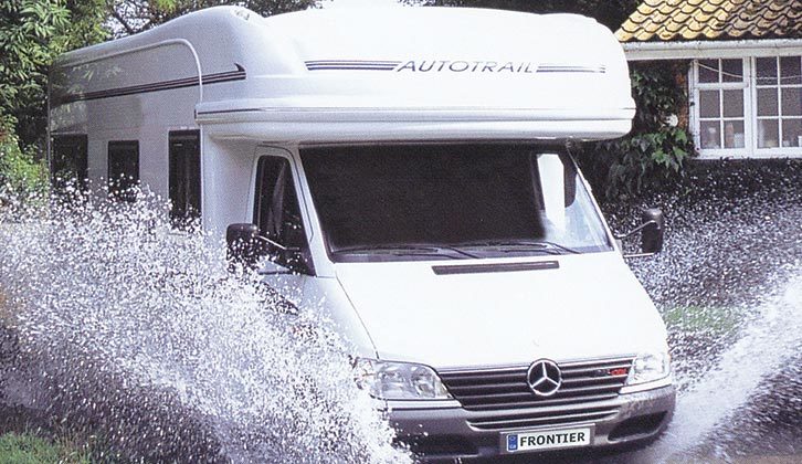 A Mercedes-Benz Sprinter based example tackles a water splash