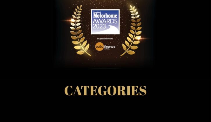 The categories at the Practical Motorhome Awards 2023, held in association with Auto Finance