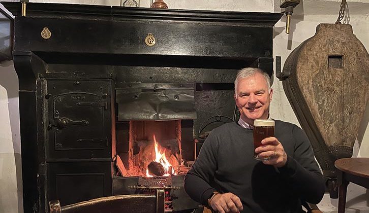 A pint by an open fire is a great way to end the day!
