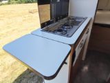 The two-burner hob and extendable worktop