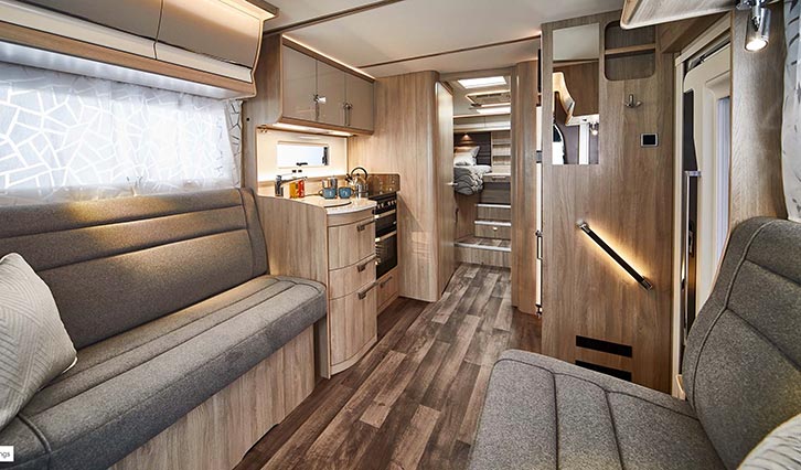 The lounge of the Coachman Travel Master 565