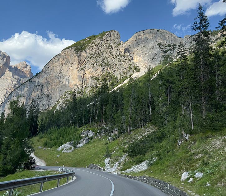 A scenic road in Europe