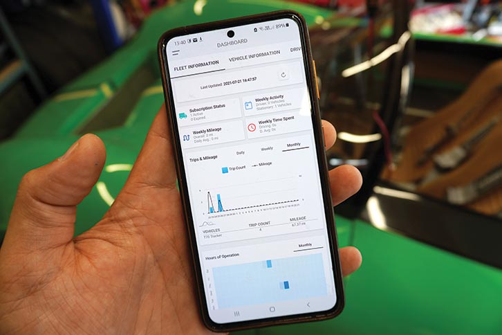 Tracking device on phone