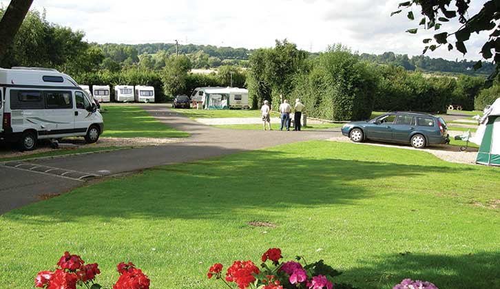 Vans pitched at Springfield Touring Park
