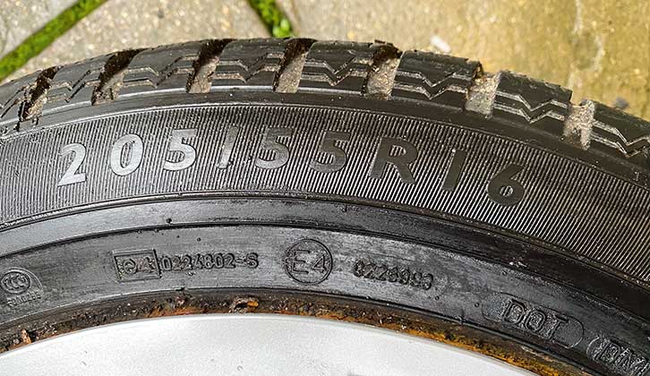 Tyre with a size of 205/55 R 16