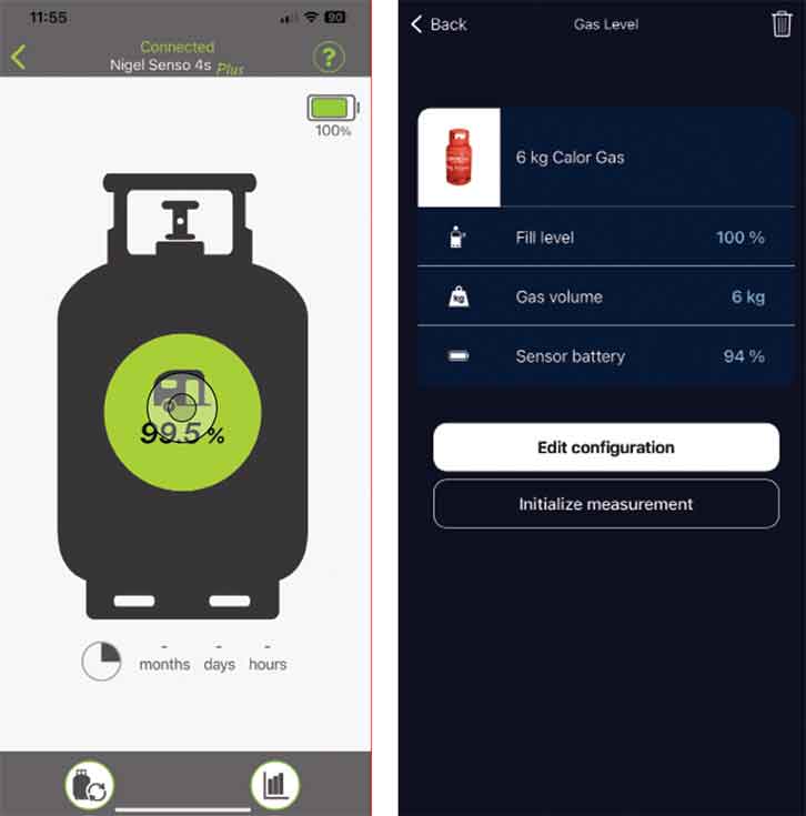 GOK Senso4s Plus app and Truma LevelControl 