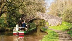 People on canal boat