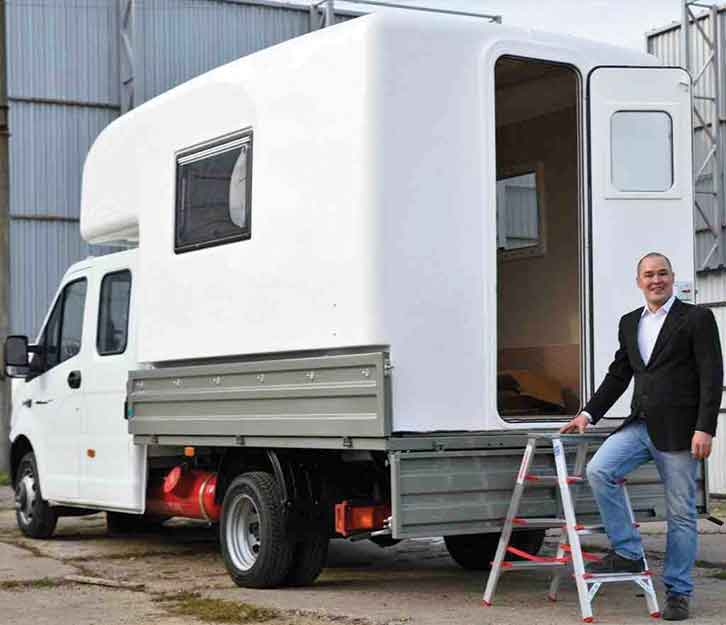 Prototype designed to fit on (Ducato-sized) ‘king cab’ pick-up