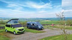 'vans pitched up at Duke of York