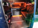 Interior of Motion R campervan with red light