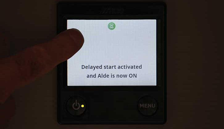 ‘Delayed start activated and Alde is now ON’