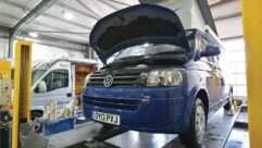 VW being serviced