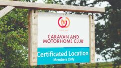 Caravan and Motorhome Club CL sign