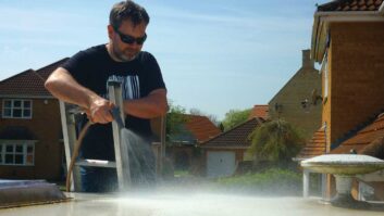 Soaking panels with a hose