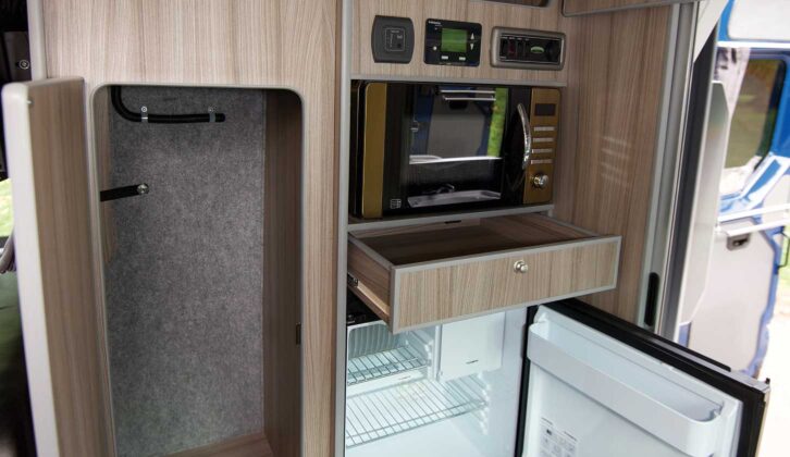 Cupboards in a van conversion