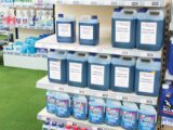 Toilet chemicals in a shop