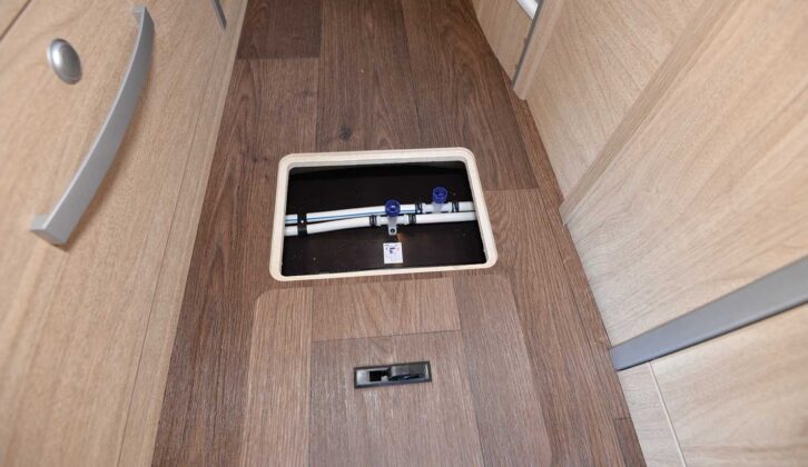 A motorhome floor