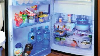 A motorhome fridge