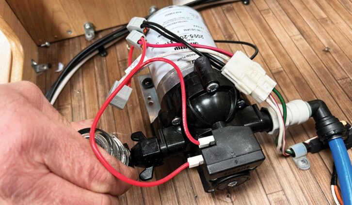 Testing the motorhome's electrics