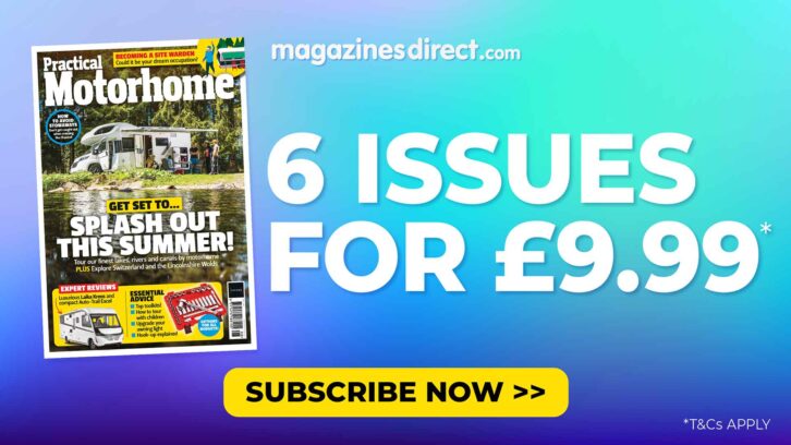 9 issues of Practical Motorhome for £9.99