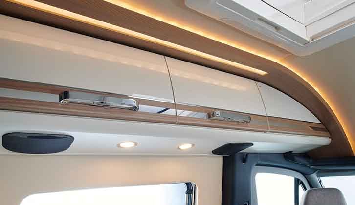 Overhead lockers in the 'van