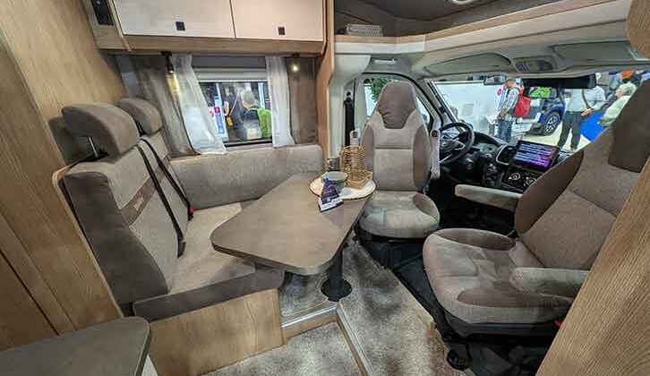 The lounge in the Hobby On Tour 680 GE
