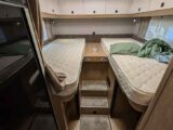 The fixed single beds in the Hobby On Tour 680 GE