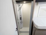 The step to the shower cubicle