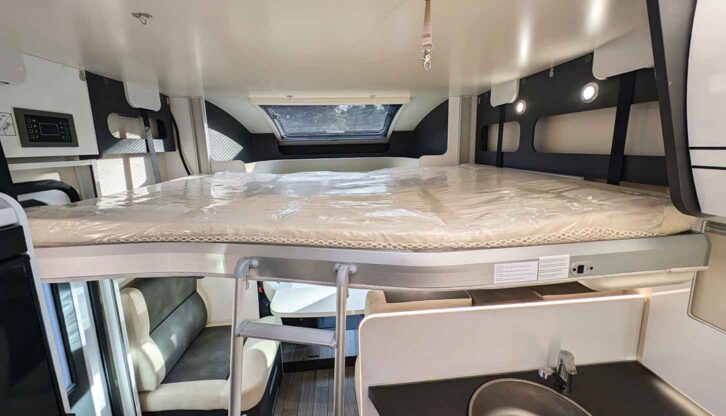 The drop-down bed