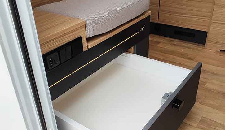 One of the bench drawers