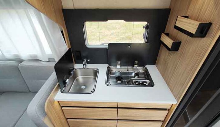 The kitchen area