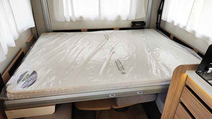 The drop-down double bed