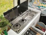 The kitchen of the Grand California 600