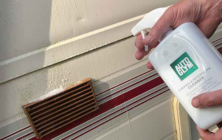 Autoglym Caravan & Motorhome Cleaner in use