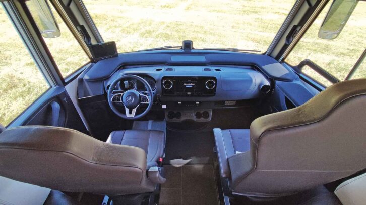 The cab area