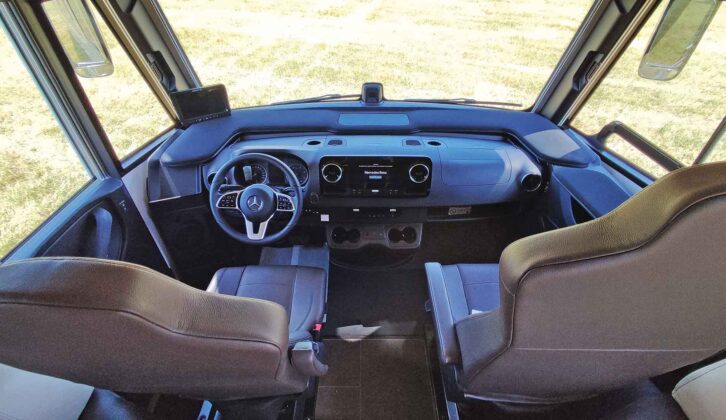 The cab area