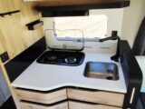 The kitchen has plenty of work surface