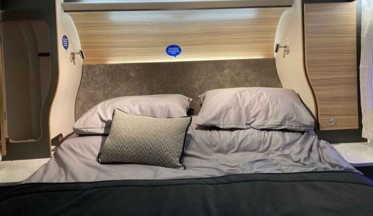 The rear island bed in the Bailey Adamo XL-I