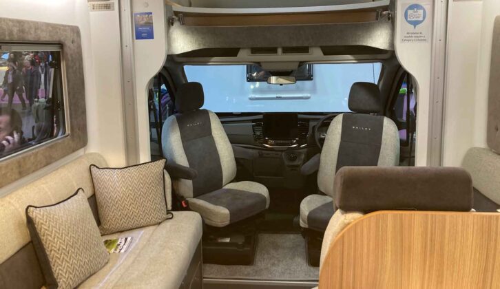 The cab in the Bailey Adamo XL-DL