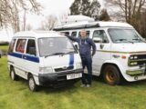 A Chevy camper and Hijet