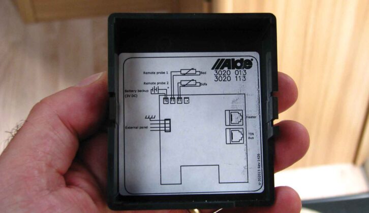 The 3020 control panel connections diagram inside the back