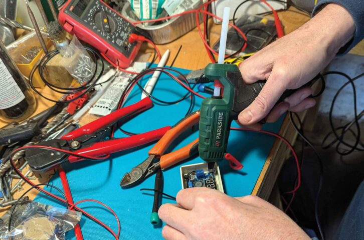 Using a glue gun