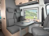 The clip-on table in the V65-SL