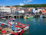 Fishing boats in the harbour at Scarborough