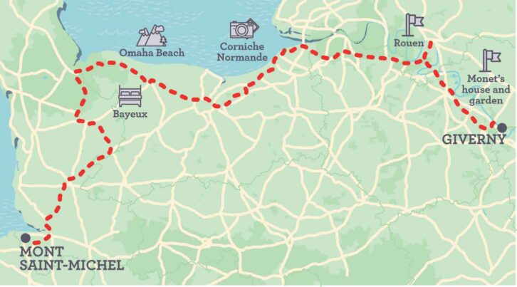 Normandy route