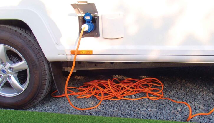 A tangled hook-up lead