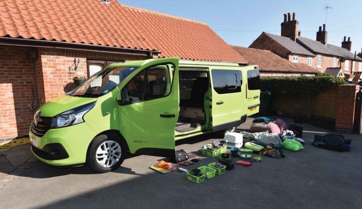 An emptied campervan