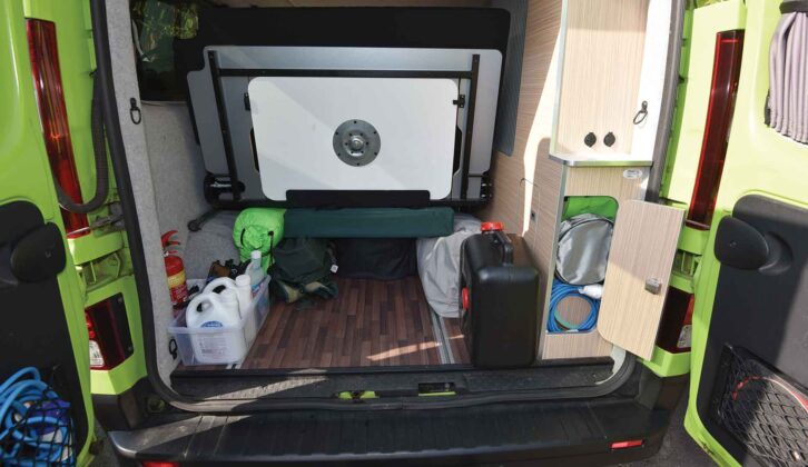 The van after it was tidied up